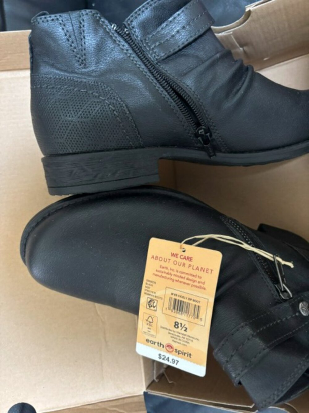 Brand New with Tag! Earth Spirit Women Low Heel Boot ~ Size 8.5